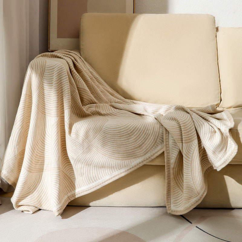Home Textiles Europe - Luxury Circular Arc Printed Thread Blanket