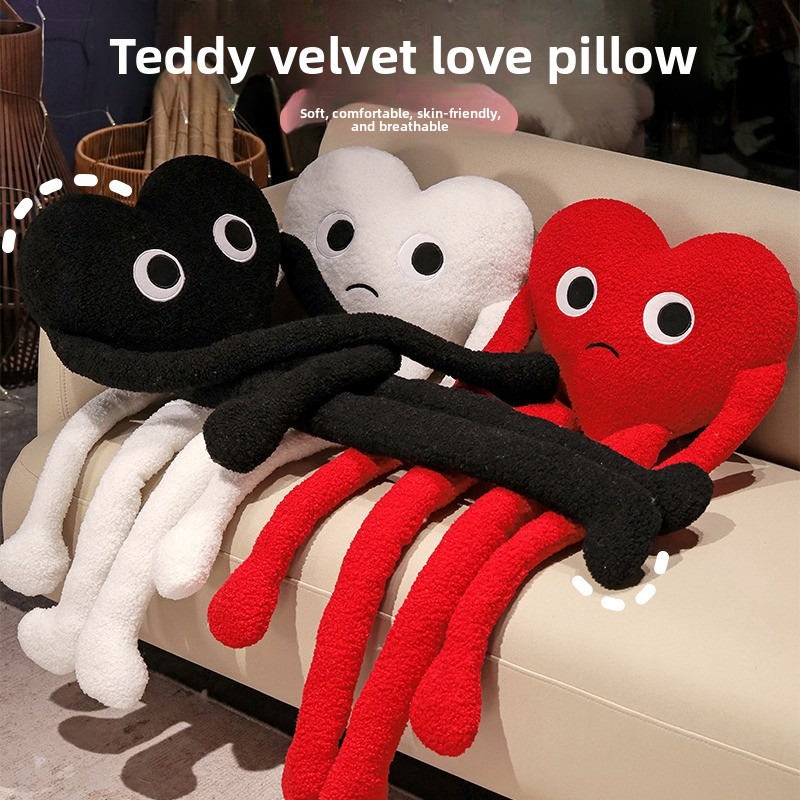 Bolster Pillow Long - Cute Long Arms Legs Heart Shape