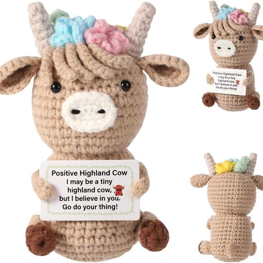 Home Textiles Europe - Crochet Emotional Cow Doll Decoration Desk