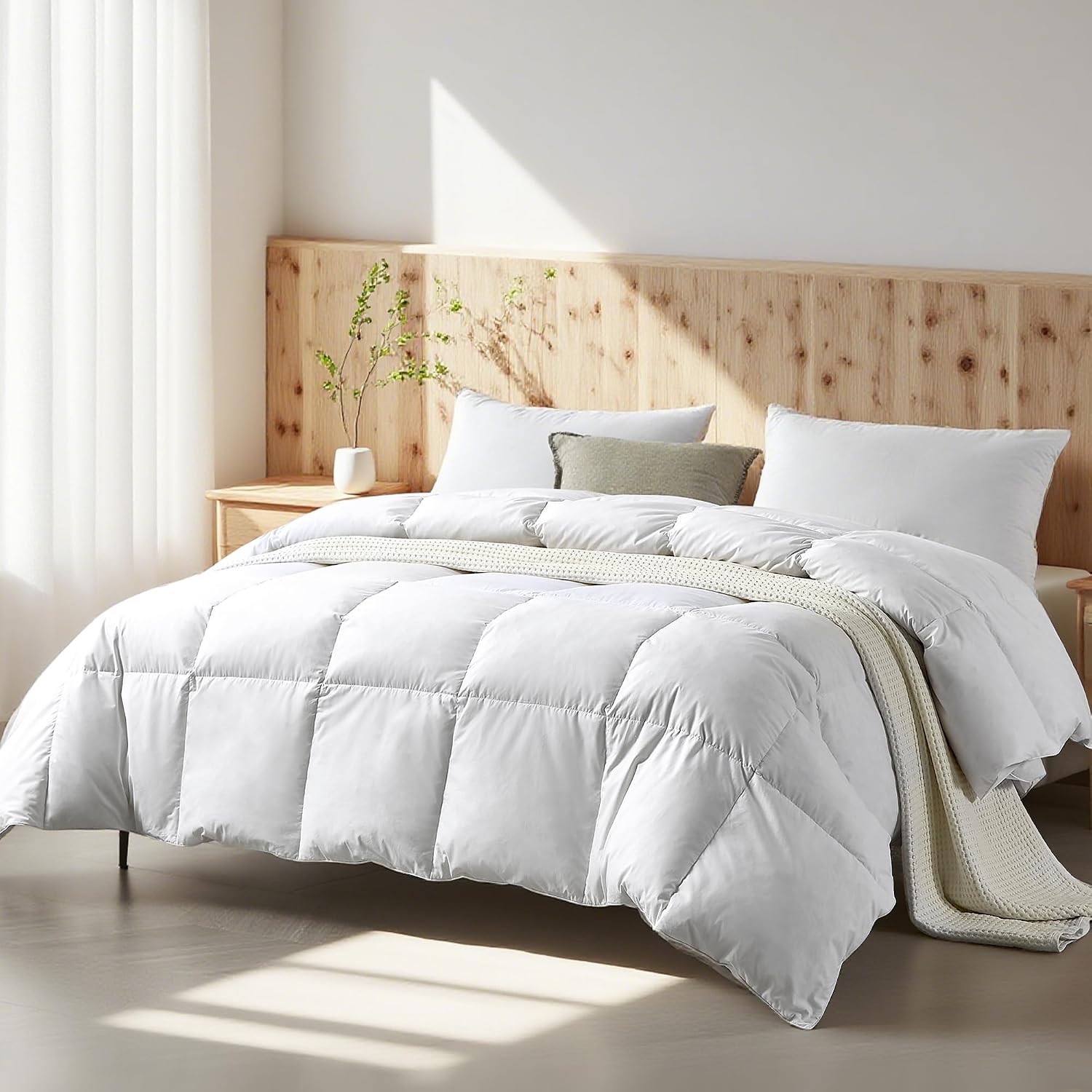 Duvet Insert White - 100% Organic Cotton Feather & Down