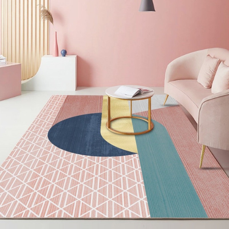 Home Textiles Plaid - Vikama Grid Colored Carpet, Living Room