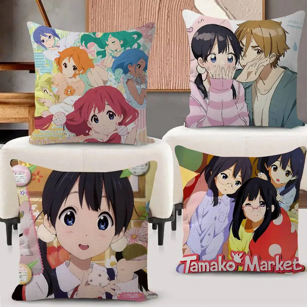 Home Textiles Market - Animation T-Tamako Market Pillow Case Plush