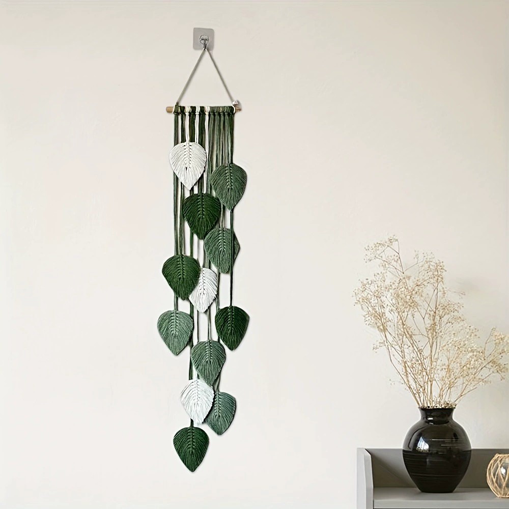 Home Textiles Europe - Handwoven Leaf Wall Hanging Tapestry Bedroom