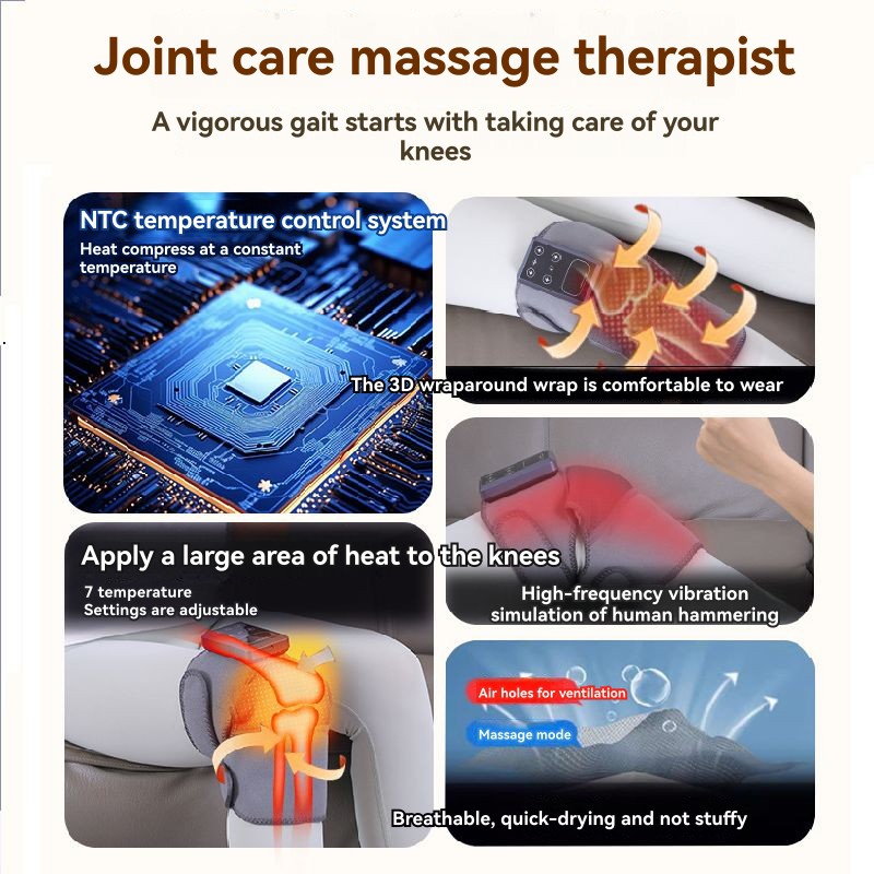 Heated Pad Electric - A83G-Self-Heating Knee Pads For Joint Pain,