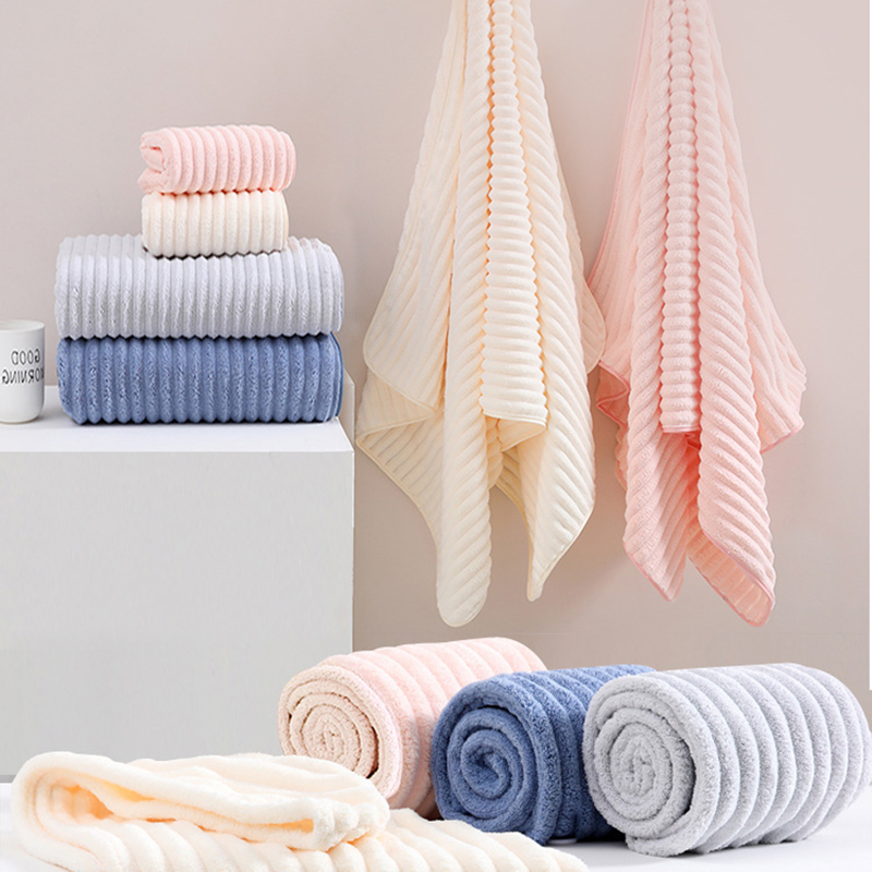 Home Textiles Face Towel - Adult Face Bath Towel Coral Fleece
