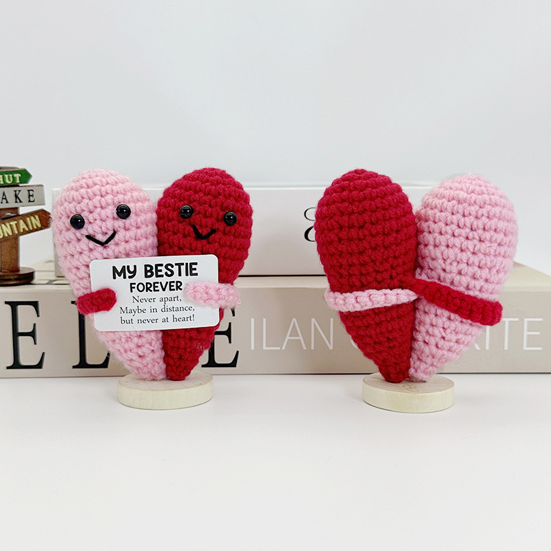 Home Textiles Europe - Funny Crochet Emotional Support Heart Hug