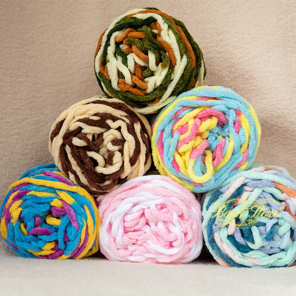 Wool Blanket Herringbone - 100g/Ball Blended Colorful Dye Ice Strip