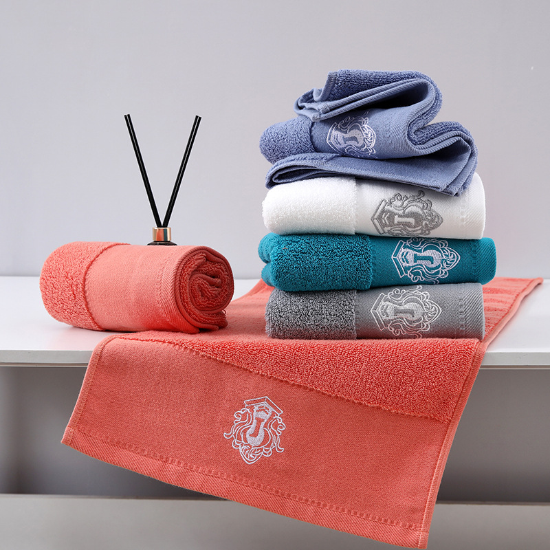 Home Textiles Face Towel - 1/4/6pcs White Red Cotton Towels 34x74cm