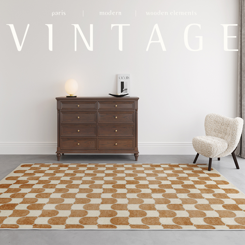 French Retro Rugs for Bedroom  - Home Textiles Plaid review and price