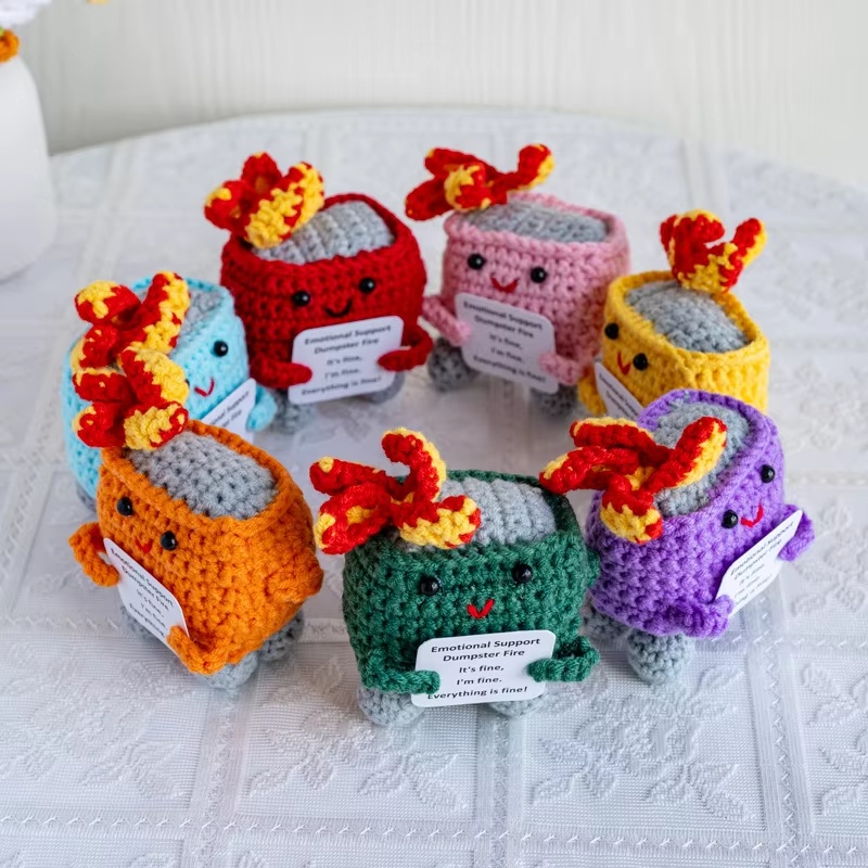 Handmade Crochet Dumpster Fire - Home And Textiles Today review and price