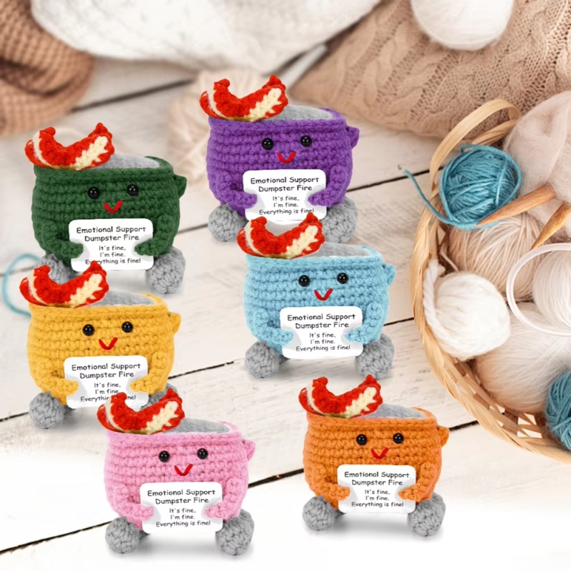 Handmade Crochet Dumpster Fire - Home And Textiles Today review and price