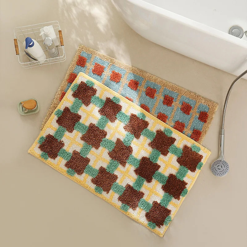 VIKAMA Non-Slip Floor Mat, Pla - Home Textiles Plaid review and price
