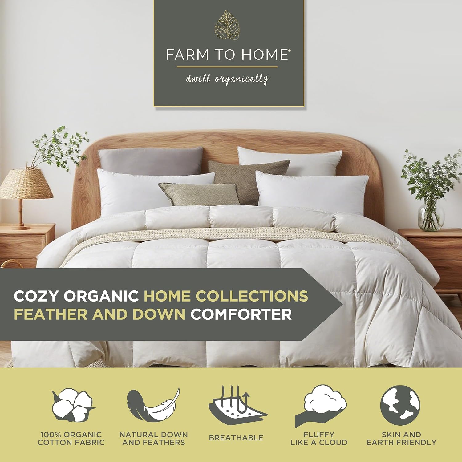 100% Organic Cotton Feather &  - Duvet Insert White review and price