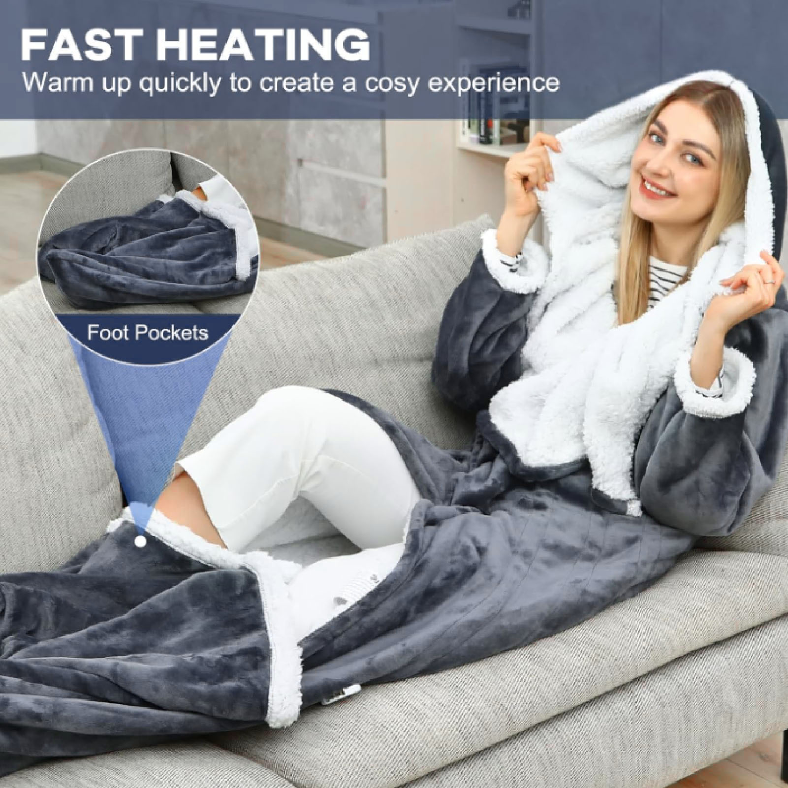 Heated Blanket with Sleeves Ho - Electric Blanket Heated review and price