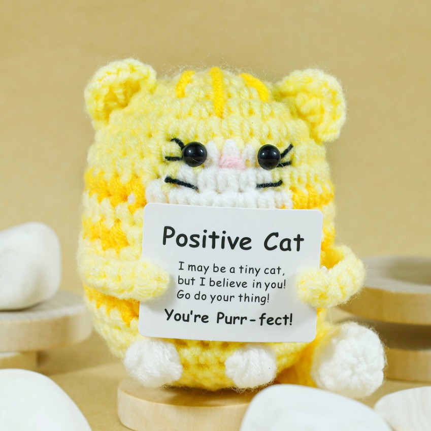 Funny Crochet Positive Cat Dol - Home Textiles Europe review and price