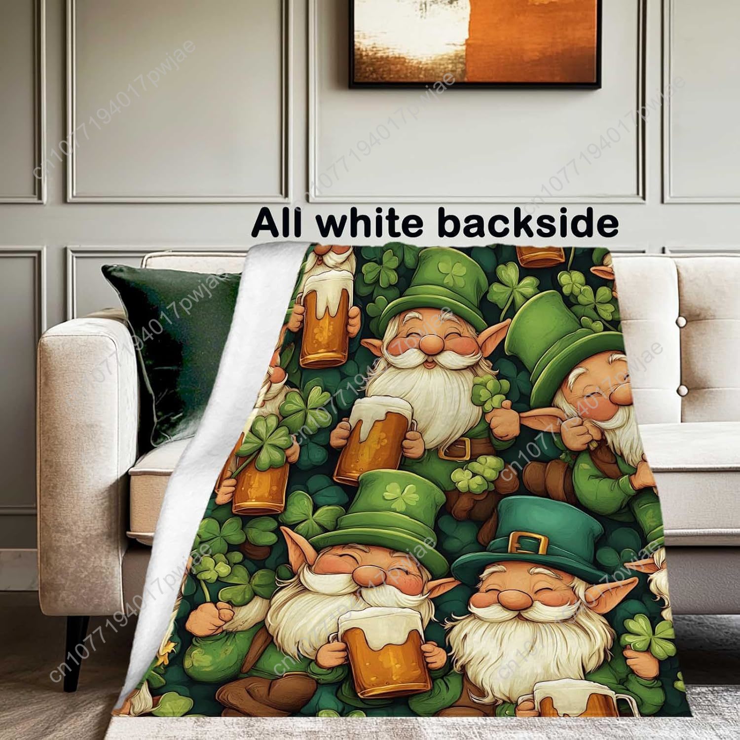 St. Patrick’s Day Gnome Throw  - Home And Textiles Today review and price