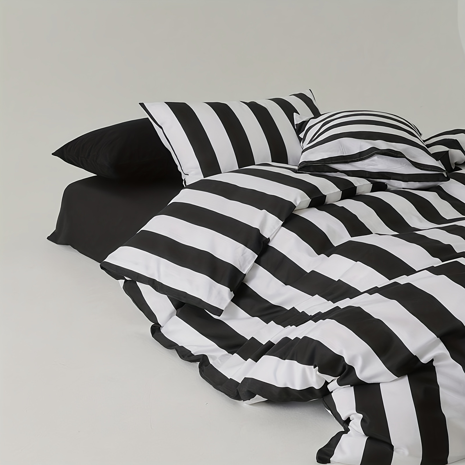 Black and White Striped Minima - Duvet Insert White review and price