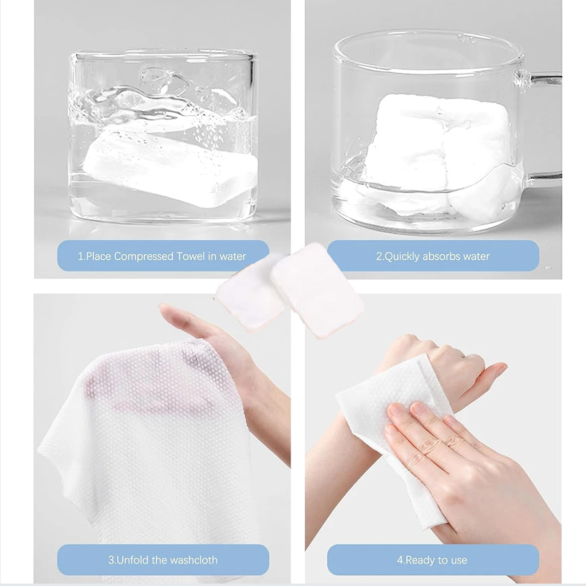 100Pcs Portable Compressed Tow - Home Textiles Face Towel review and price