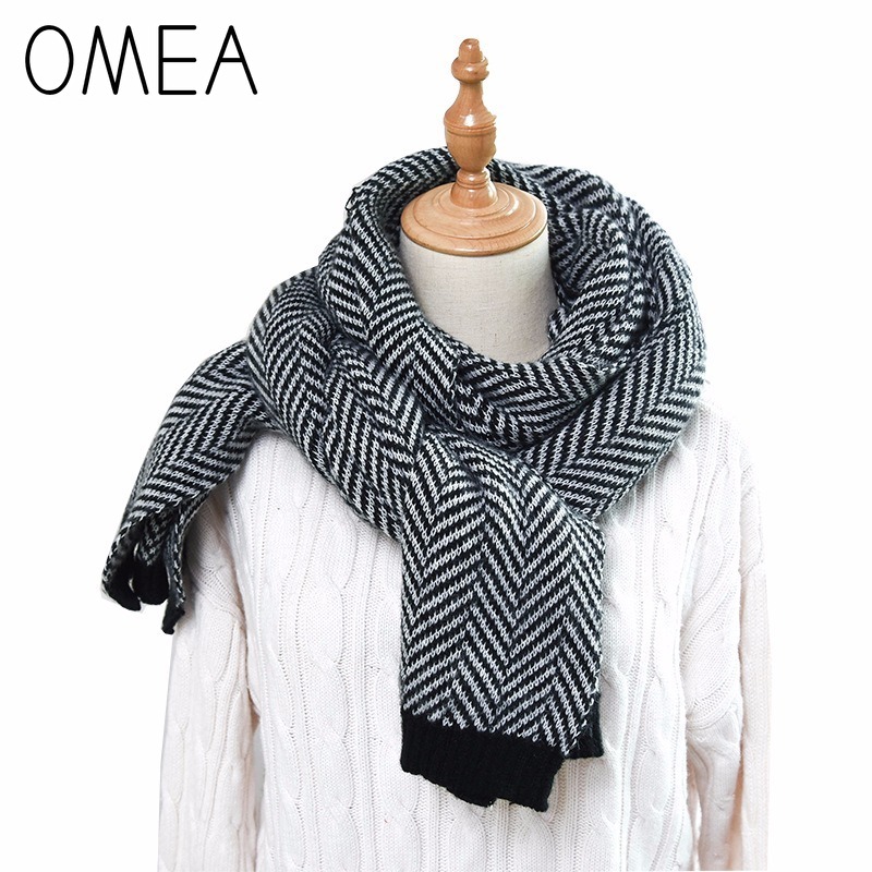 OMEA 2019 Cashmere Scarf Winte - Wool Blanket Herringbone review and price