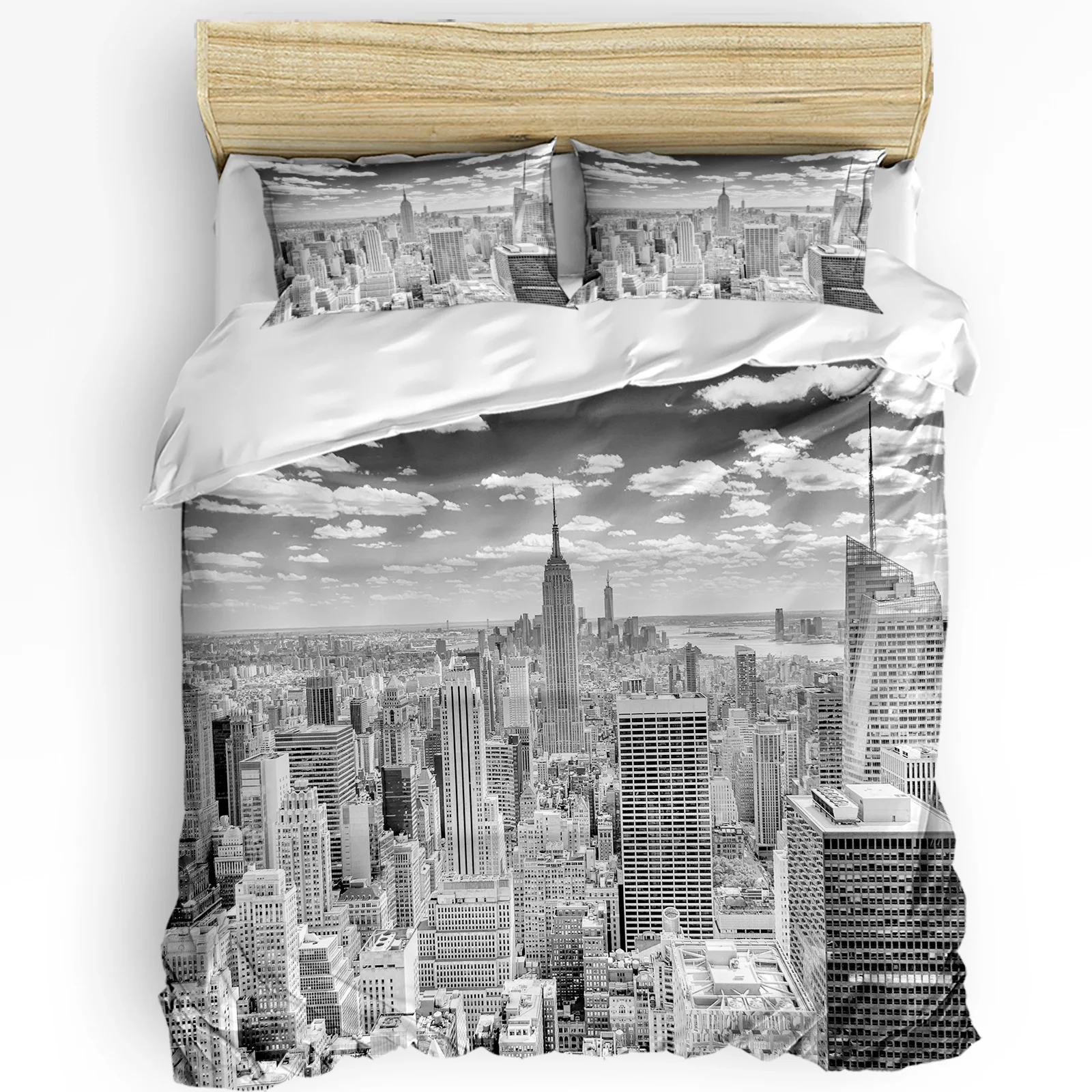 3pcs Bedding Set Grey New York - Home Textiles New York review and price