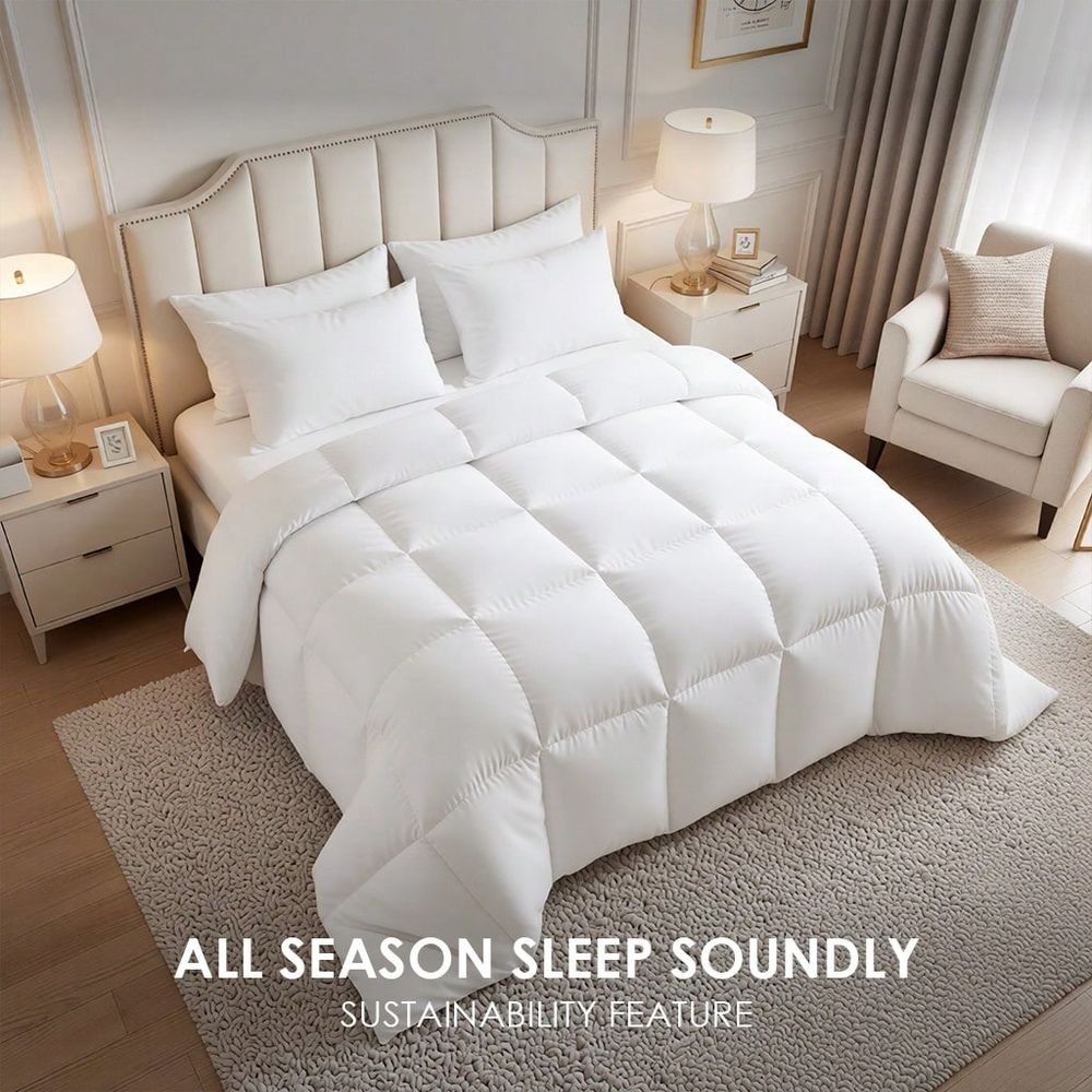 All Season Bright White Gingha - Duvet Insert White review and price